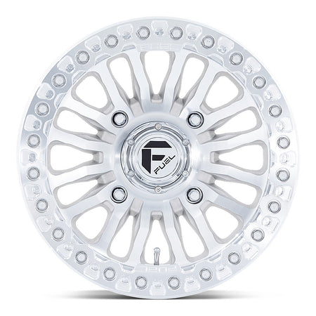 Fuel Rincon Beadlock FV125 UTV wheel in machined, straight-on face view