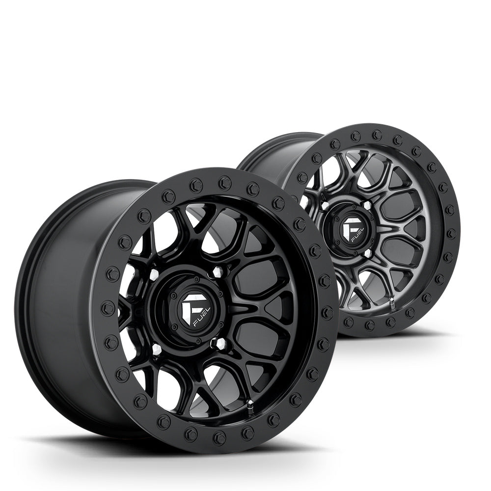 Fuel Tech Beadlock (D916 / D919) UTV wheel in every finish: matte black and matte gunmetal with black bead ring