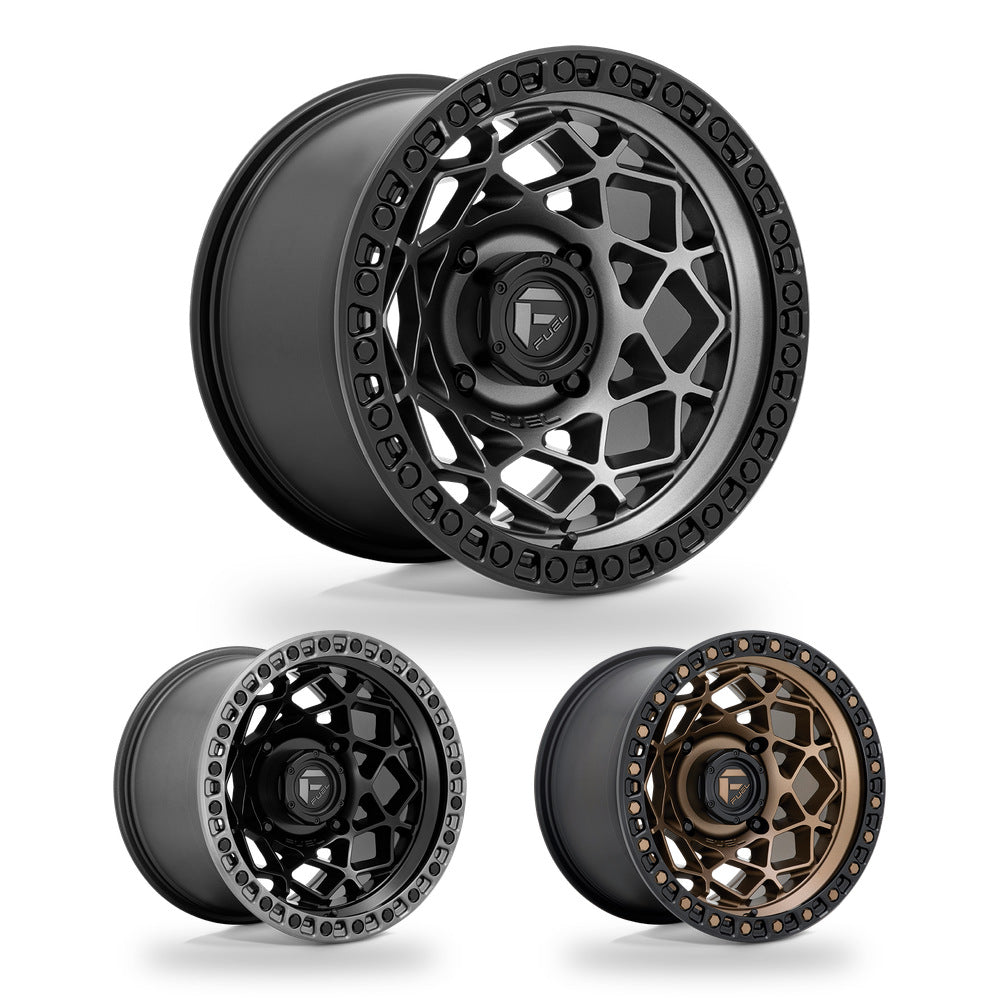 Fuel Unit (D783 / D784 / D785) UTV wheel in every finish: gunmetal with matte black ring, matte black with gunmetal ring and bronze with matte black ring