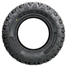 Full sidewall view of the Galaxy Hulk PSX UTV and RTV tire in 27x9r14 size, made by Yokohama, showcasing the unique high traction tread block design for extended road life and featuring heavy duty 8-ply construction in all sizes.