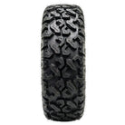Full tread pattern view of the Galaxy Hulk PSX SXS and UTV tire, made by Yokohama, showcasing the unique high traction assymetrical segmented tread block design for extended road life and featuring heavy duty 8-ply construction in all sizes.