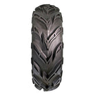 Front view of directional tread pattern on 6-ply Dirt Devil ATV tire by Greenball Tire.