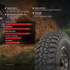 Features and details of GBC Mongrel SQ radial 10-ply SxS tire.