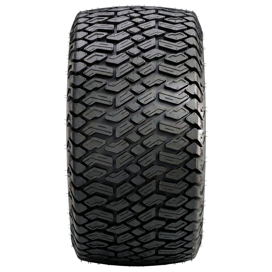 Full tread pattern view of the all new Carlisle / Goodyear Softrac Pro lawn, garden, and turf tire designed for UTV, ZTR, and garden tractors, featuring a high traction tread pattern design, and heavy duty 4-ply construction with robust load ratings, sold with fast and free shipping.