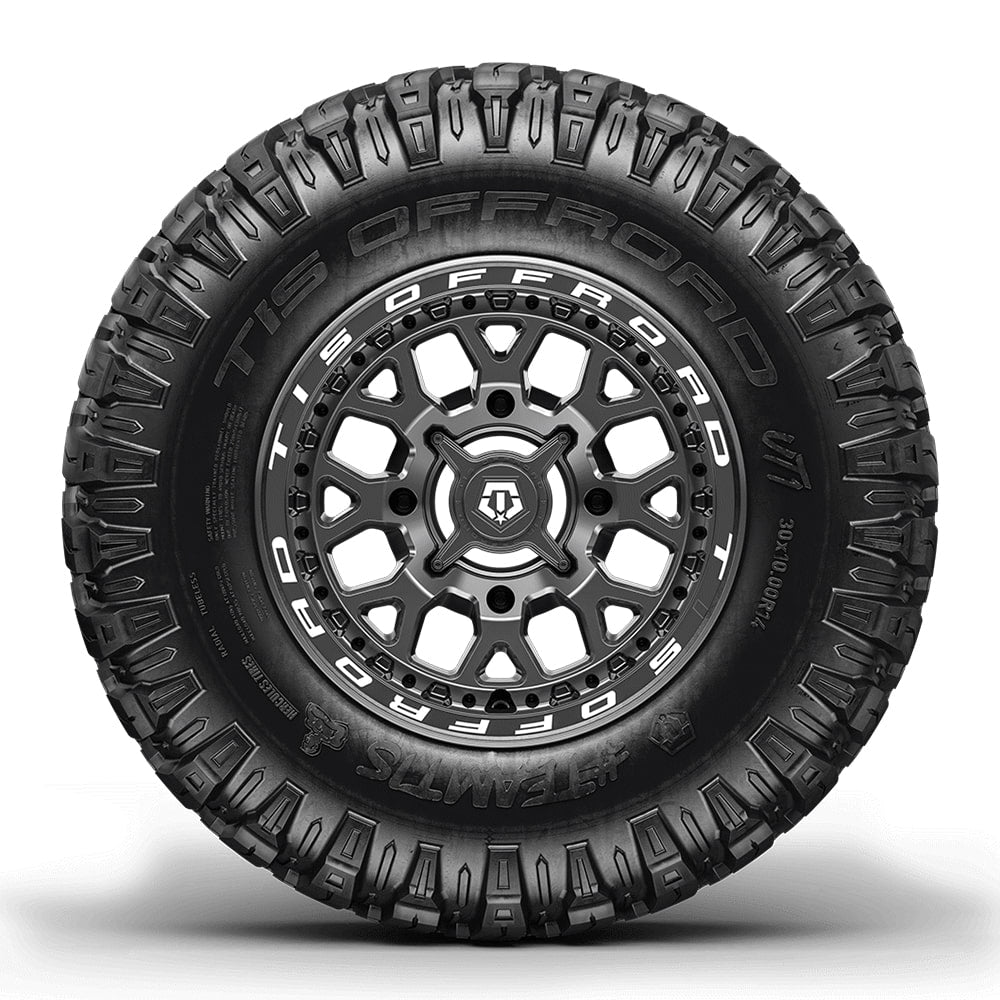 Sidewall view of the new Hercules TIS UT1 high performance side-by-side radial all terrain tire, available in 12", 14", and 15" rim sizes.