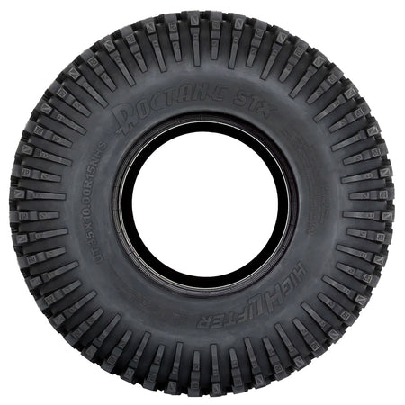 Sidewall view of the STI High Lifter Roctane ST and STX radial SXS and UTV tires, featuring deep rim guard and NHS rating for off road use, sold by Ride or Die Tire.