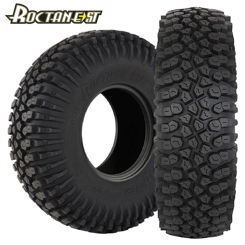 Main listing photo of the high quality rock crawling tire by STI, the High Lifter ST line of 14" and 15" UTV and SXS tires, with flexible and strong 10-ply radial carcass and proprietary tread compound and super deep rim guard, for sale by Ride or Die Tire.