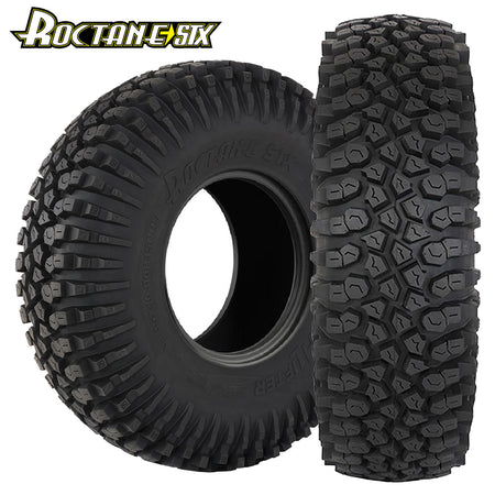 Main listing photo of the high quality rock crawling tire by STI, the High Lifter STX Sticky compound line of 15" UTV and SXS tires, with flexible 8-ply radial carcass and proprietary soft tread compound and super deep rim guard, for sale by Ride or Die Tire.