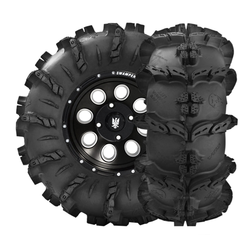 Sidewall and tread pattern of Interco Black Mamba Lite ATV 6-ply tires.