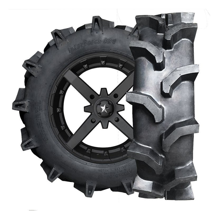 Pair of Interco Interforce 628 off road mud tires in 33x8-18 size.