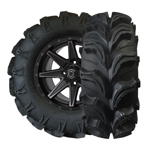 Sidewall and tread view of Interco Vampire II ATV all-terrain premium tire.