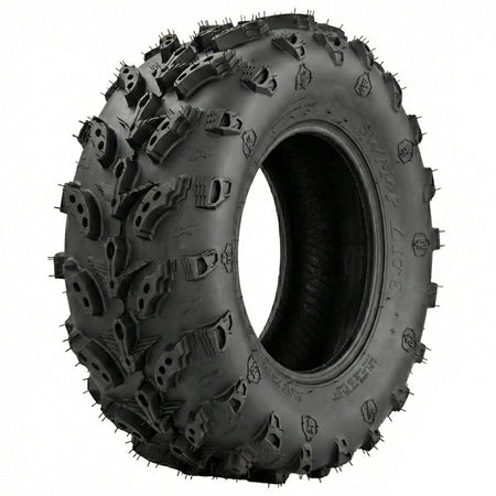 Angled view of the highly popular Interco Swamp Lite ATV and UTV tire, manufactured with tough bias-ply 6-ply construction, lightweight, high traction design, suitable for a wide variety of terrains, and available in many sizes for most applications, all sizes offered with fast and free shipping.