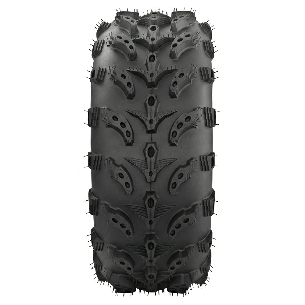 Full tread pattern view of the Interco Swamp Lite ATV and UTV tire, featuring a highly efficient directional all terrain and mud tread pattern paired with a lightweight and durable carcass for most atv and light duty UTV and SXS machines.