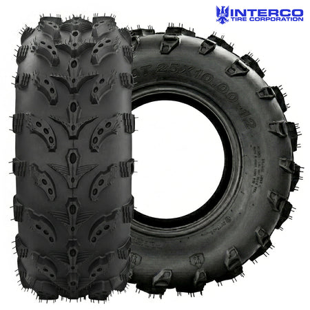 Main product listing photo of the popular and capable Interco Tire Swamp Lite ATV 6-Ply bias all-terrain and mud tires designed in a huge variety of sizes for most ATV and UTV applications, offering high traction and long life in a lightweight design, sold by Ride or Die Tire.