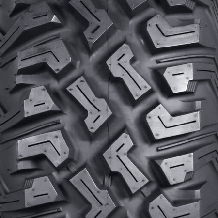 Close up view of the tread blocks and tread pattern of the ITP Coyote tire.