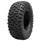 Angled high definition view of the ITP CrossTrax RTV, UTV, and Side-by-Side tire, made with strong 8-ply radial construction, aramid reinforced sidewalls, and long wearing lug design and tread compound, designed to be the perfect farm and ranch utv tire, all sizes offered with fast and free shipping.