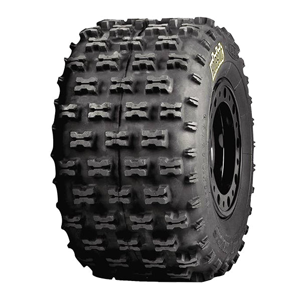 ITP Holeshot MXR6 rear knobby ATV tire.