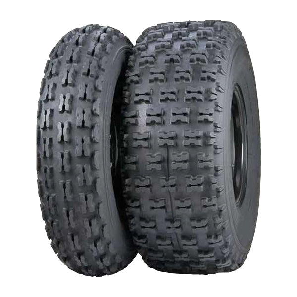 ITP knobby Holeshot quad and 3-wheeler tires, front and rear available in 8, 9, and 10 inch rim sizes.