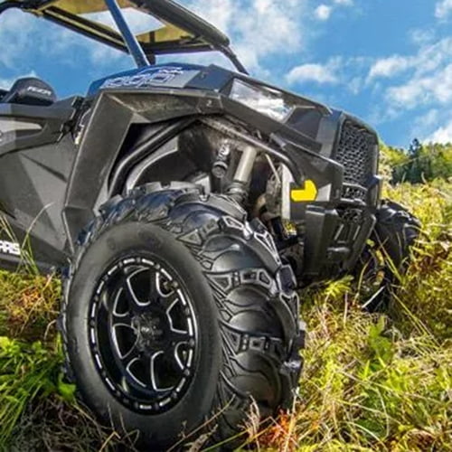 ITP Mud Lite ATV tire installed on Polars RZR side by side UTV.