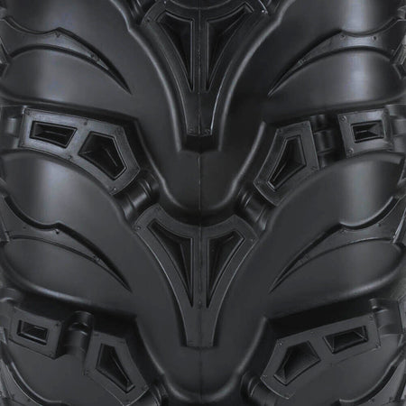 Close up view of the tread pattern and lug design on the Mud Lite 2 ATV tire by ITP.