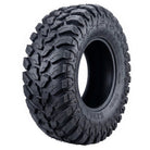 Angled view of the Kenda Cross Trail K3213 high performance all-terrain 8-Ply Radial SXS and UTV tire, featuring a high traction angled tread design with stepped shoulder lugs, elite void to tread ratio, and fast speed rating, offered with free shipping on all sizes, NHS rated for off road use, all sizes offered with free shipping.