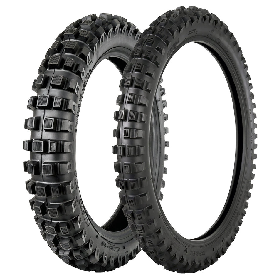 Main product image view of the Kenda K257d Klassic motorcycle mx tire, designed with a vintage look, and high traction 4 to 5 knobby design, available in DOT, tube type tire, sold by authorized Kenda dealer Ride or Die Tire.