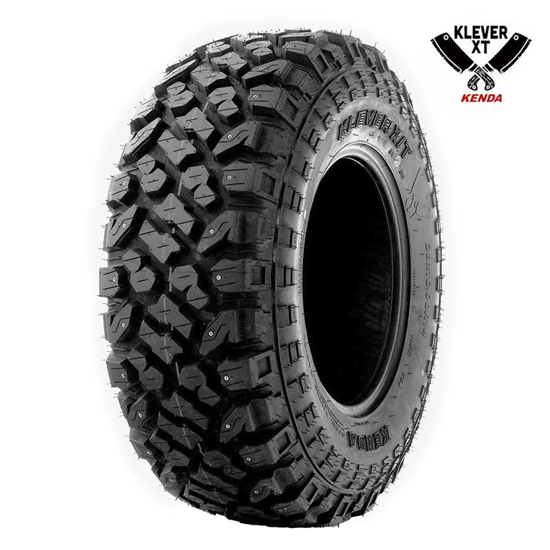 Kenda Klever X/T K3204R SBR steel belted radial utv and SXS high performance tire, 8-ply rated, segmented mold premium construction technology, offered in 14" and 15" rim sizes.