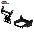 UTV winch mount by KFI designed for most Polaris RZR and General models and compatible with a wide variety of winches, full compatibility specs available to view, offered with free shipping, Part #101735.