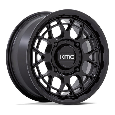 KMC Technic KS139 UTV wheel in matte black, angled front view