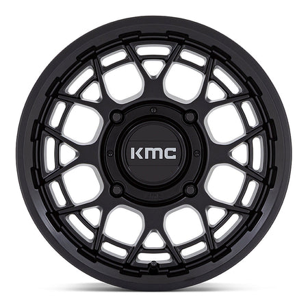 KMC Technic KS139 UTV wheel in matte black, straight-on face view