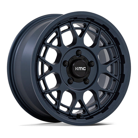 KMC Technic KS139 UTV wheel in metallic blue, angled front view
