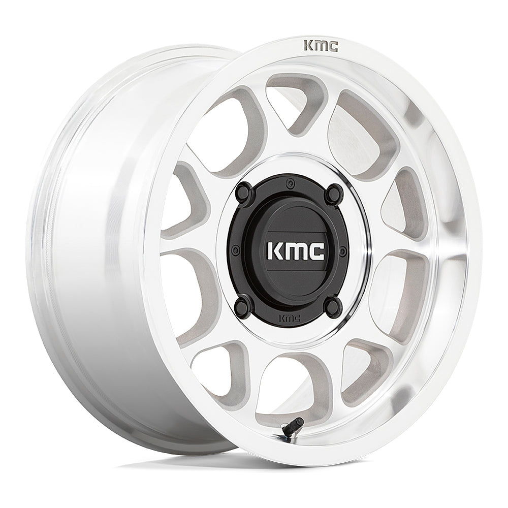 KMC Toro S KS137 UTV wheel in machined, angled front view