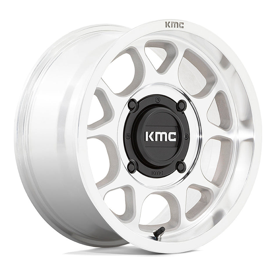 KMC Toro S KS137 UTV wheel in machined, angled front view