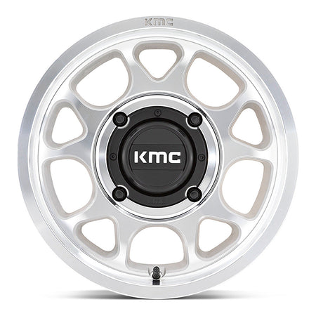 KMC Toro S KS137 UTV wheel in machined, straight-on face view