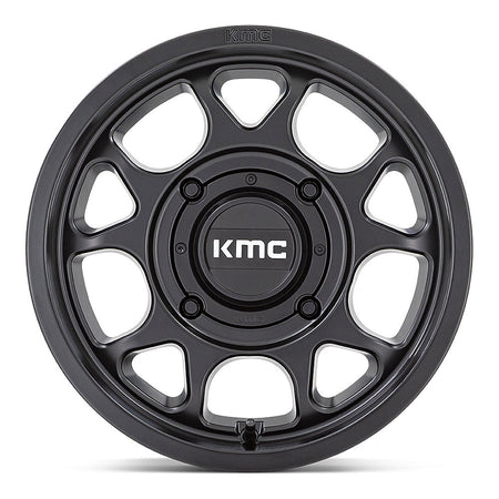 KMC Toro S KS137 UTV wheel in satin black, straight-on face view