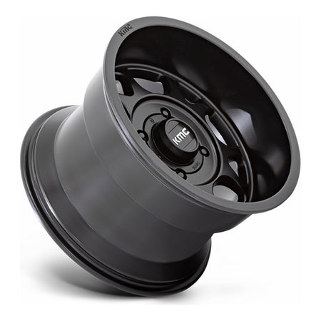 KMC Toro S KS137 UTV wheel in satin black, side angle showing the barrel and lip