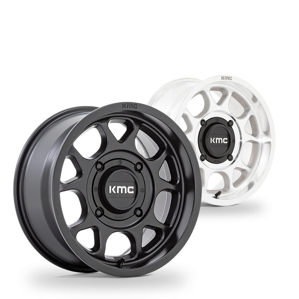 KMC Toro S (KS137) UTV wheel in every finish: satin black and machined