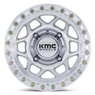 Front face view of the KMC Torx KS241 UTV and SXS beadlock 15" wheel in full machined aluminum, Part # KS241DX15804400, sold by Ride or Die Tire.
