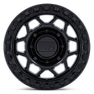 Front face view of the KMC Torx KS241 UTV and SXS beadlock 15" wheel in matte black, Part # KS241MB15804400, sold by Ride or Die Tire.