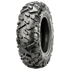 Angled view of the redesigned Maxxis Bighorn 2.0 radial all-terrain 6-ply radial ATV, UTV, and utility cart front tire, designed with the classic high traction, long wearing tread pattern design, available in a wide variety of sizes, all offered with fast and free shipping.