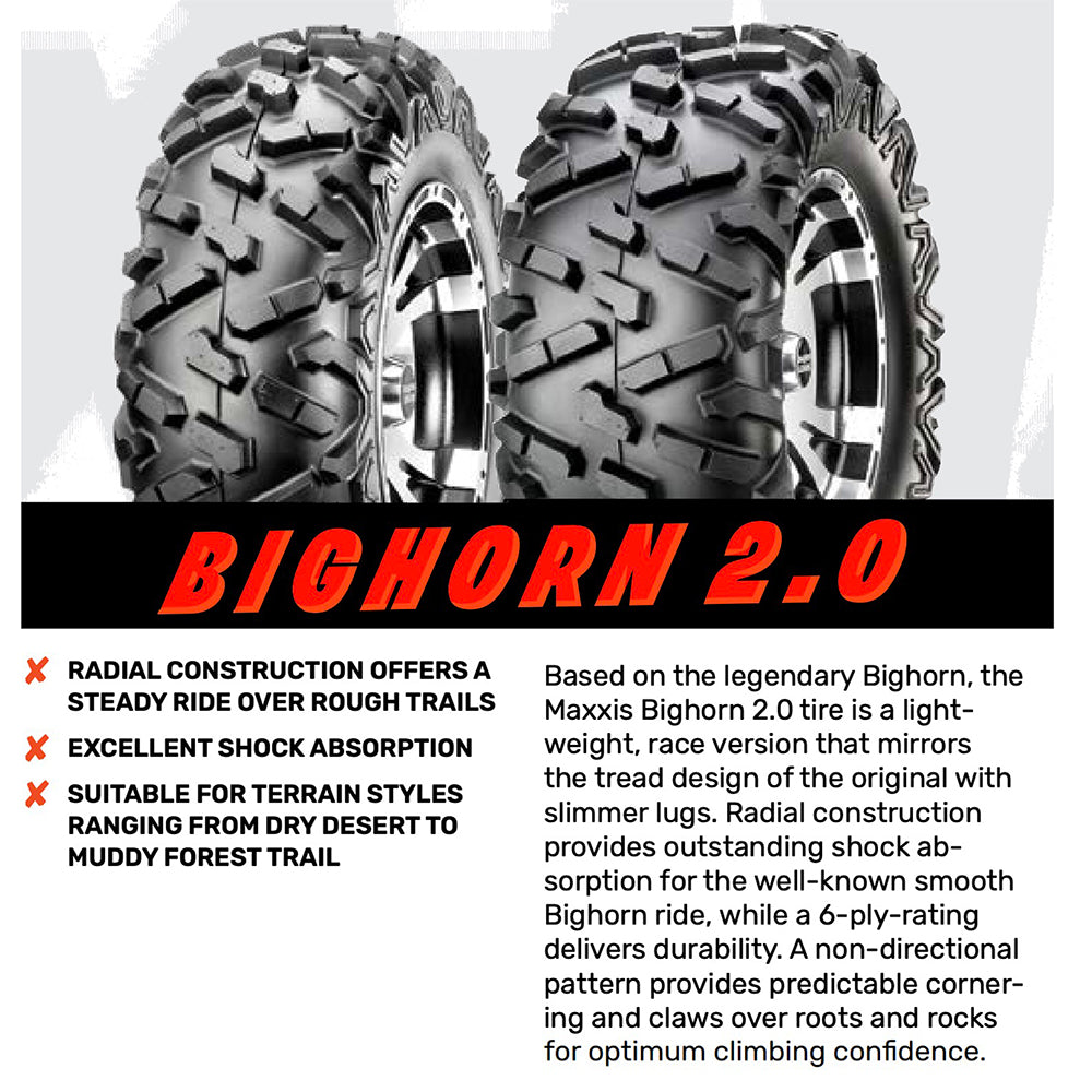 Maxxis® Bighorn 2.0 UTV / SxS Radial Tire | 6-Ply – Ride or