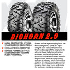 Features of Maxxis Bighorn 2.0 UTV tire lineup.
