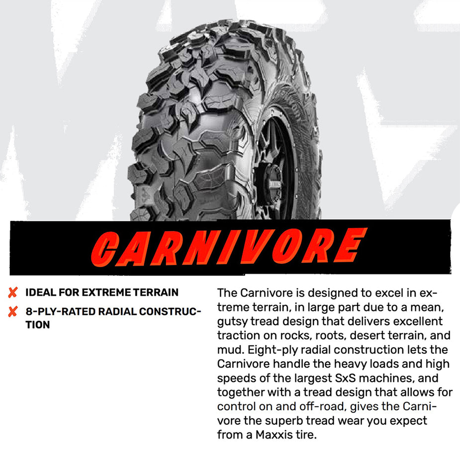 Maxxis® Carnivore ML1 UTV / SxS Tire 8Ply Ride or Die Tire