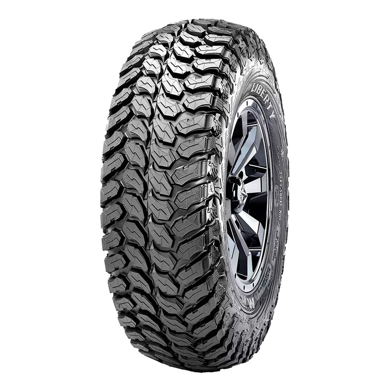 Alternate view of Maxxis Liberty tire installed and inflated on rim.
