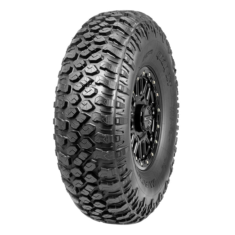 Maxxis RAZR XT off road competition 8-ply steel belted radial UTV and SxS tire.