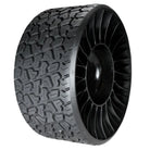 Angled view of the turf / all-terrain mower Tweel in 22" tall size for 5/4.5 bolt pattern, featuring extended service life and no flats, Part # 47260, Made in the USA.