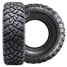 Main product photo of the MRT Savage hard surface and road all-terrain ATV and UTV tire in 25x8-12 and 25x10-12 sizes, featuring 6-ply nylon radial construction by Moto Race Tire, offered with fast and free shipping from Ride or Die Tire.
