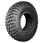 Angled view of the high performance competition UTV 8-Ply Radial tire, the MRT Rocky RX Nycore-reinforced race and rock crawling tires for 15" rims, featuring two medium and sticky high traction dual rubber compounds, and all offered with free shipping by official Moto Race Tire dealer Ride or Die Tire.
