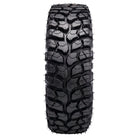Full tread pattern view of the high performance Nycore reinforced MRT Rocky RX radial UTV and SXS tire, featuring a high traction, durable directional all-terrain tread pattern for elite traction on trails, rocks, and ruts.