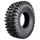 Angled view of the high performance MRT Whiskey Runner Mud and Swamp UTV radial 8-ply tire, designed in collaboration with Whiskey Biz, and featuring deep angled directional bar lugs and extreme wet mud traction, available in 35x10R15 size, offered with fast and free shipping by authorized dealer Ride or Die Tire.